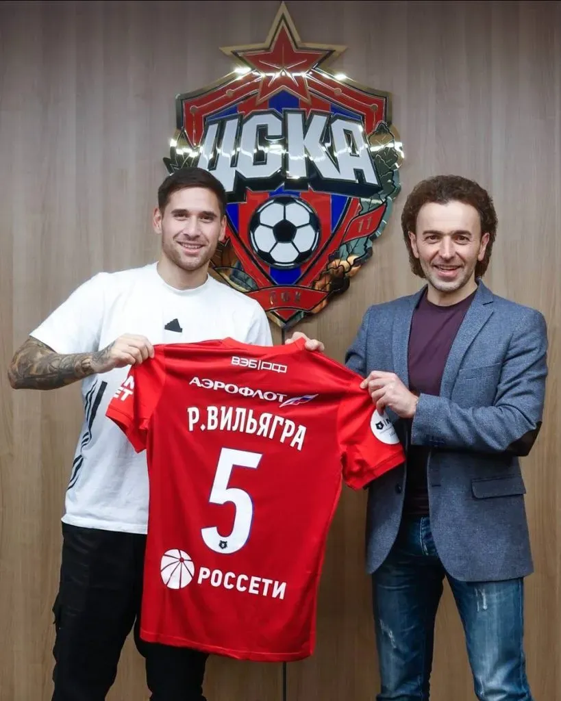 La presentación de Villagra en Rusia. (Foto: CSKA Moscú)