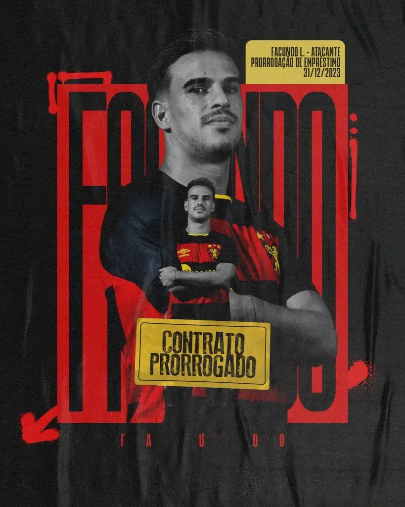 Foto: Reprodução Redes Sociais do Sport Club do Recife – Atacante Facundo Labandeira