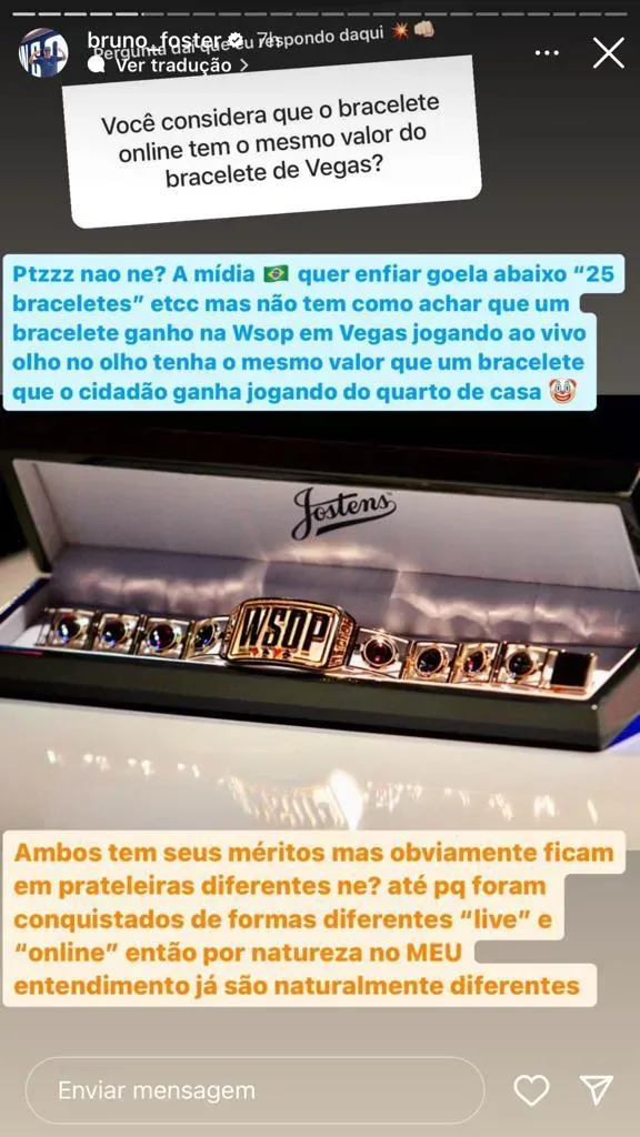 Foto: Reprodução Instagram oficial Bruno Foster @bruno_foster