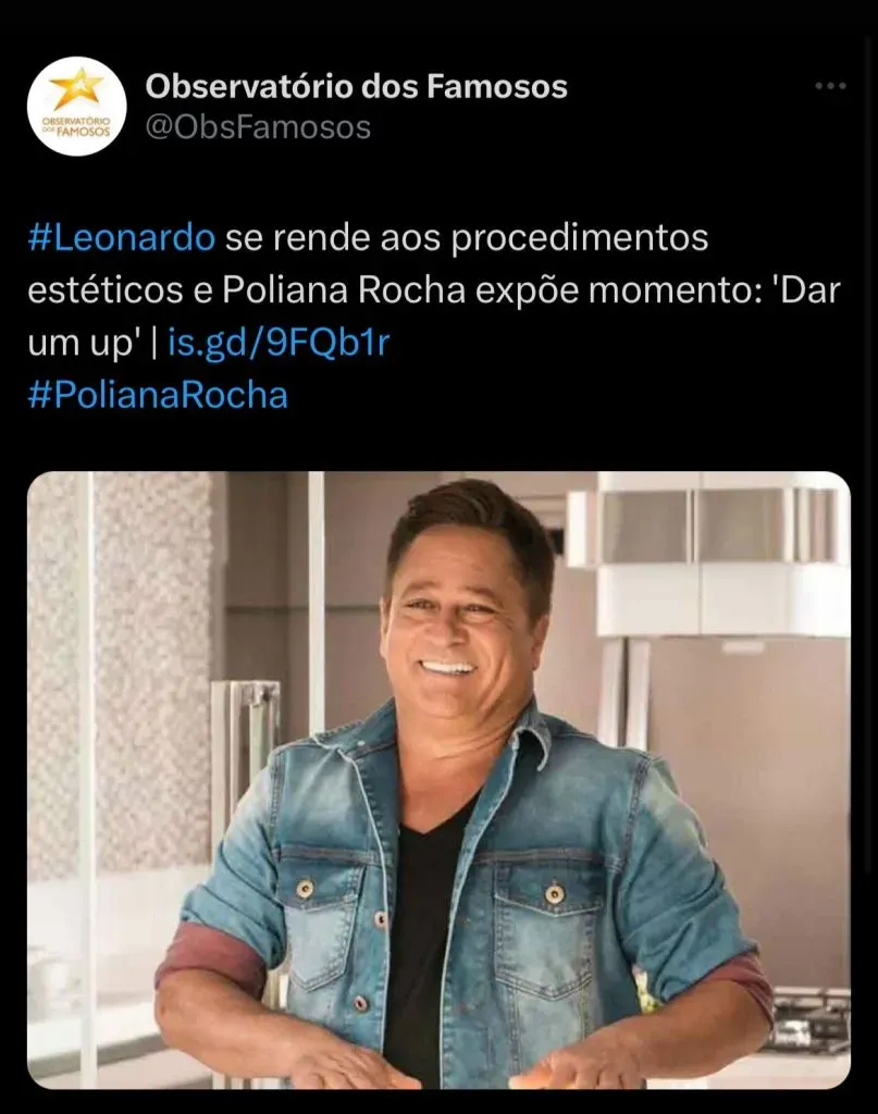 Poliana Rocha, esposa de Leonardo, revela sobre cirurgias