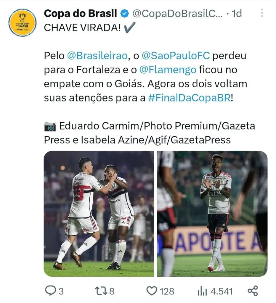 A Gazeta  São Paulo decide final da Copa do Brasil contra o