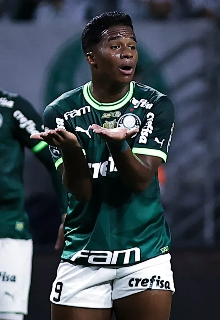 Endrick jogador do Palmeiras durante partida contra o America-MG no estadio Arena Allianz Parque pelo campeonato Brasileiro A 2023. Fabio Giannelli/AGIF