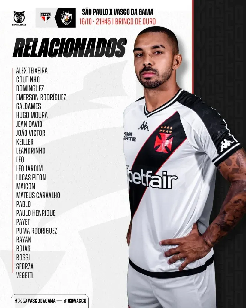 Relacionados do Vasco (Foto: Reprodução)