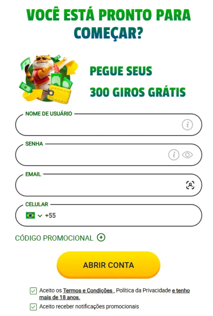 Cadastro na Brazino777