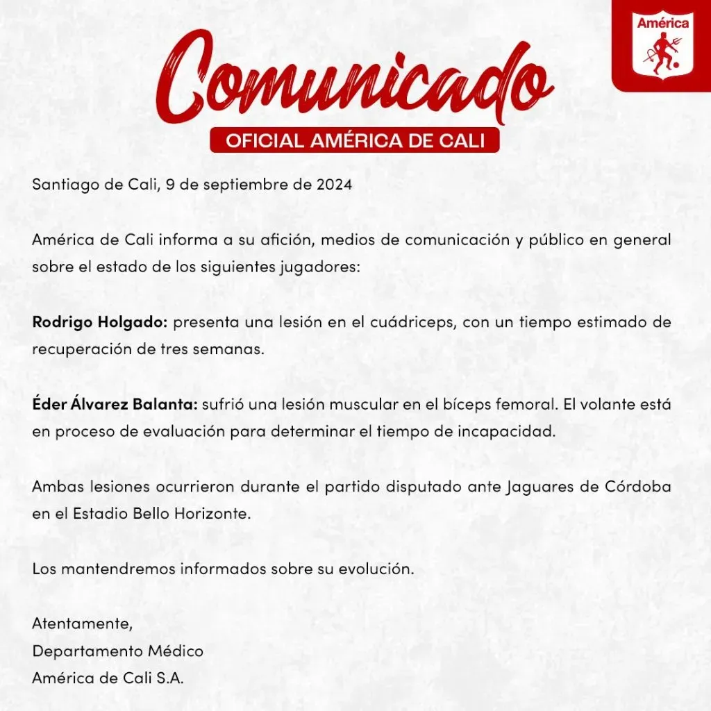 Foto: América de Cali.