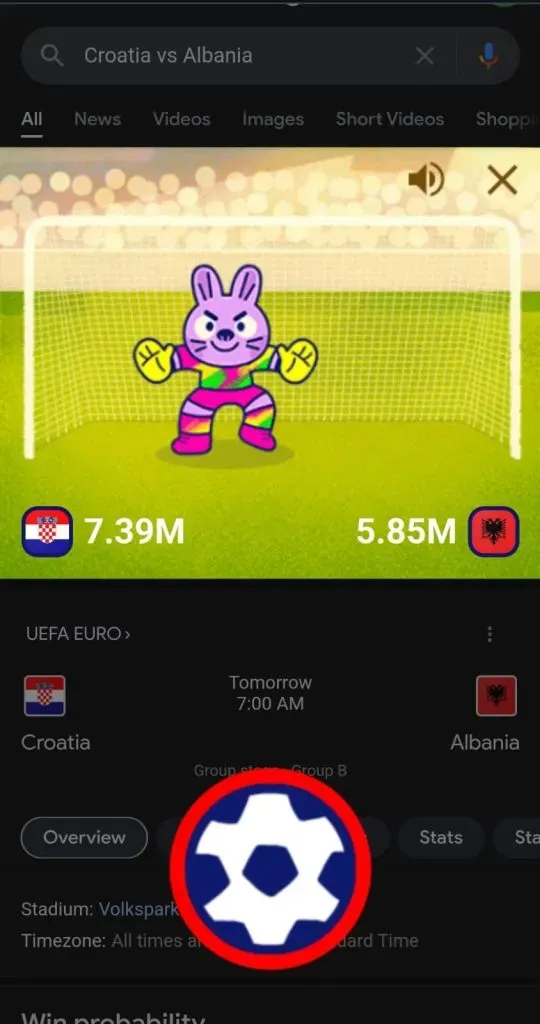 Swipe to beat the goalkeeper