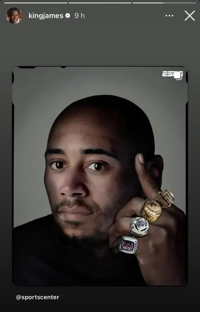 LeBron&#039;s reaction to Mookie Betts&#039; fourth title.