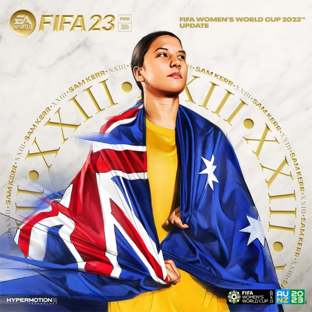 Sam Kerr, del Chelsea, elegida por el FIFA 23, versión Mundial femenino.