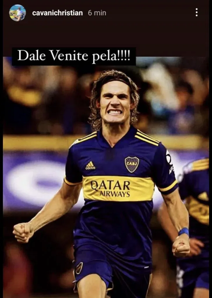 Posteo de Christian Cavani, hermano de Edinson. Instagram.
