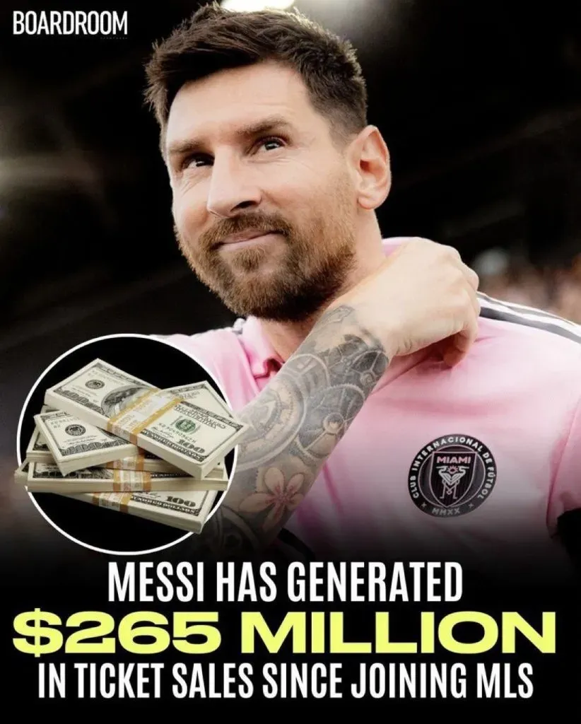 El dinero que Messi generó por entradas (Foto: X / @Boardroom)