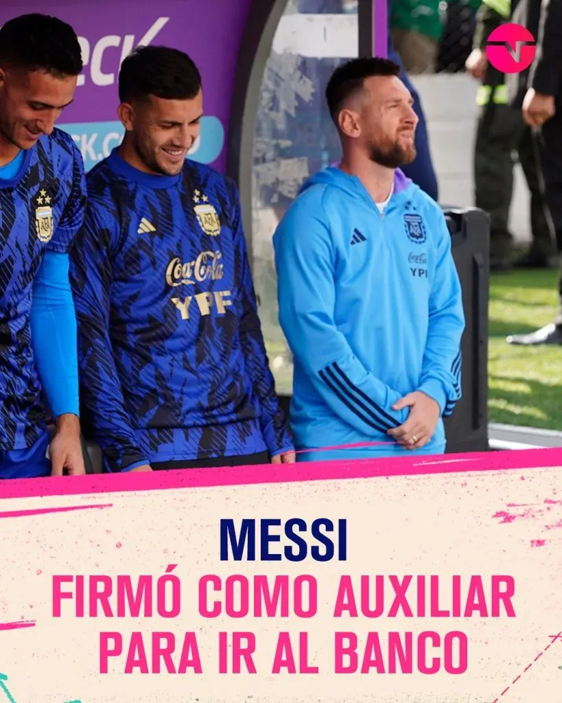 Messi fue auxiliar en Bolivia vs. Argentina (Foto: X / @TNTSportsAR