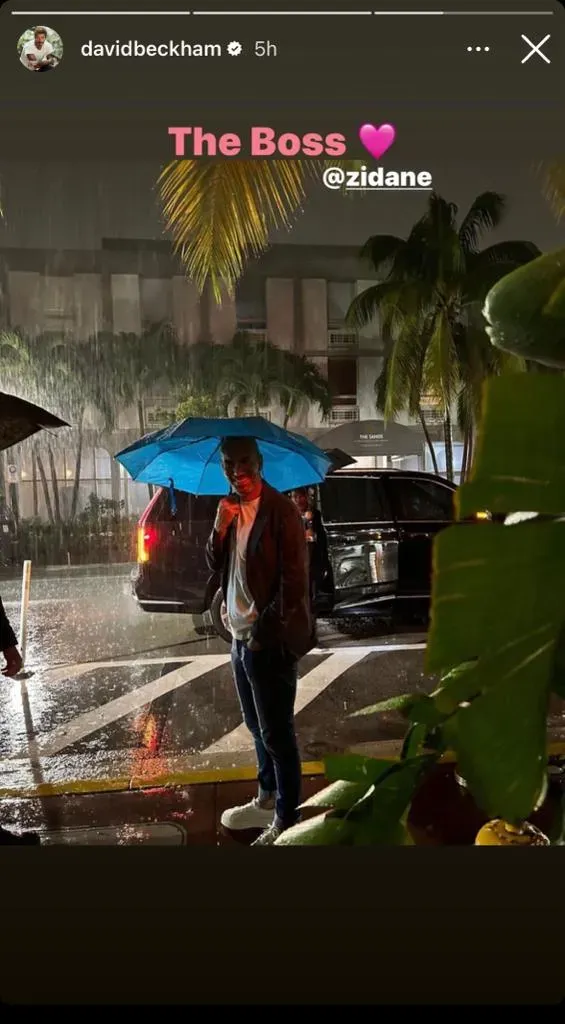 Zinedine Zidane está en Miami (Foto: Instagram / @davidbeckam)