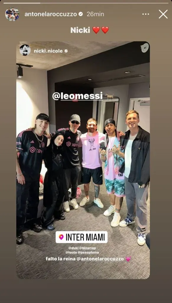 Mensaje para Antonela (Foto: Instagram / @antonelaroccuzzo)