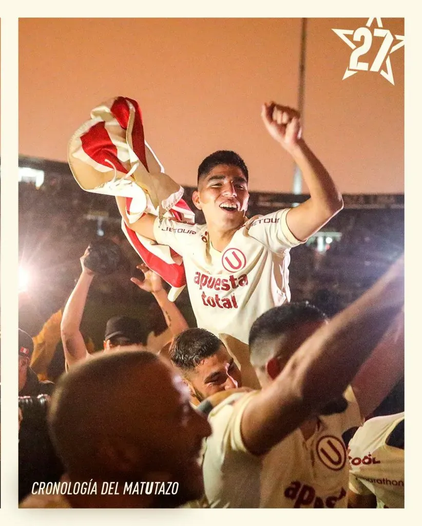 Universitario celebrando su campeonato del 2023. (Foto: Universitario Prensa)