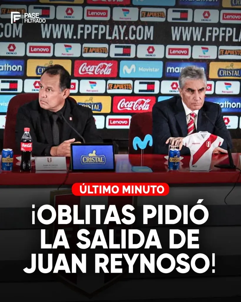 Juan Reynoso a un paso de irse de la Selección Peruana. (Foto: Cuenta X Pase Filtrado)