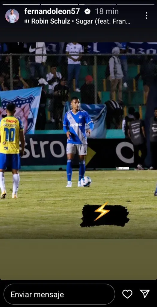 Esta fue la publicación de Luis Fernando León en medio de los rumores de su posible salida para Barcelona SC. (Foto: @fernandoleón57)