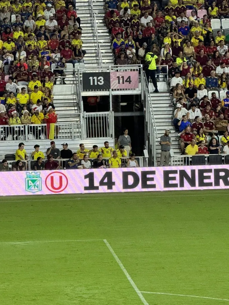 Anuncio oficial del partido entre Universitario de Deportes vs. Atlético Nacional de Medellín. (Foto: Twitter).
