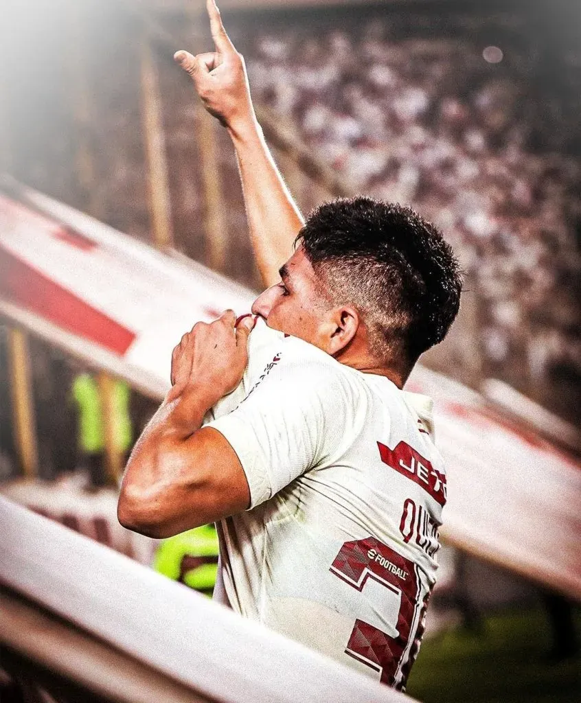 Piero Quispe celebrando un gol con Universitario de Deportes. (Foto: Universitario de Deportes).