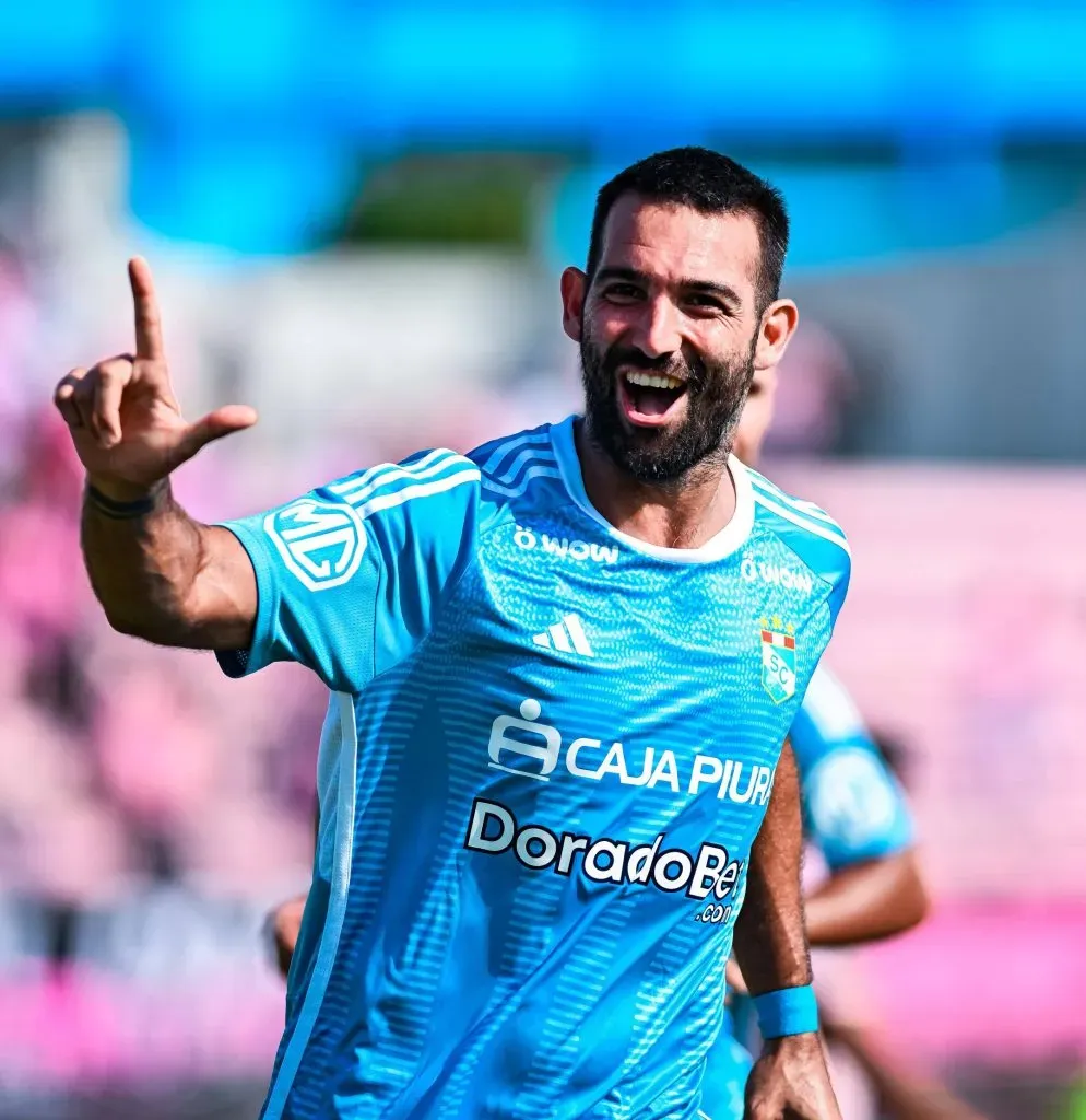 Martín Cauteruccio celebrando un gol con Sporting Cristal. (Foto: Sporting Cristal).
