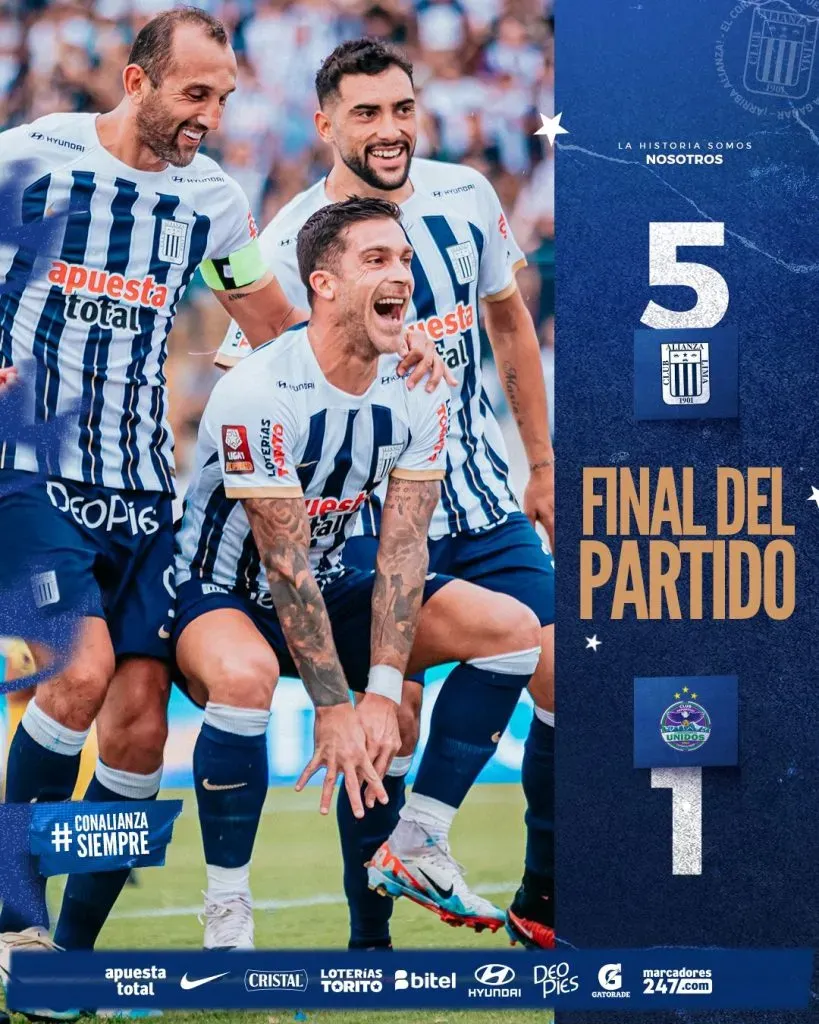 Alianza Lima destrozó a Comerciantes Unidos. (Foto: Alianza Lima).