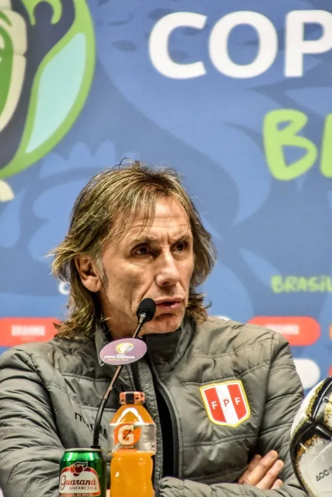 Ricardo Gareca en conferencia de prensa con la Selección Peruana. (Foto: IMAGO).