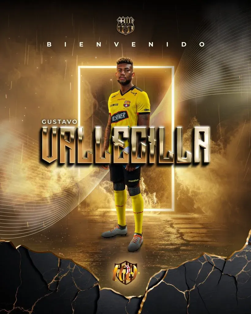 Vallecilla fue anunciado como nuevo jugador de Barcelona SC. (Foto: @BarcelonaSC)