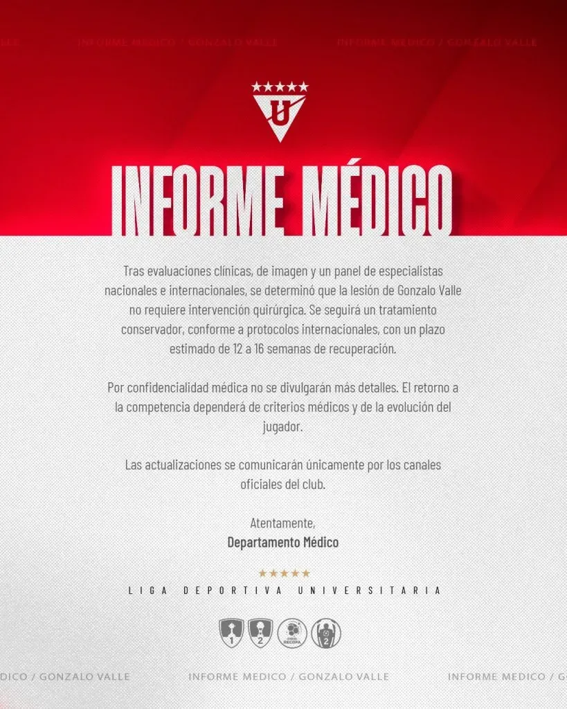 Comunicado Gonzalo Valle