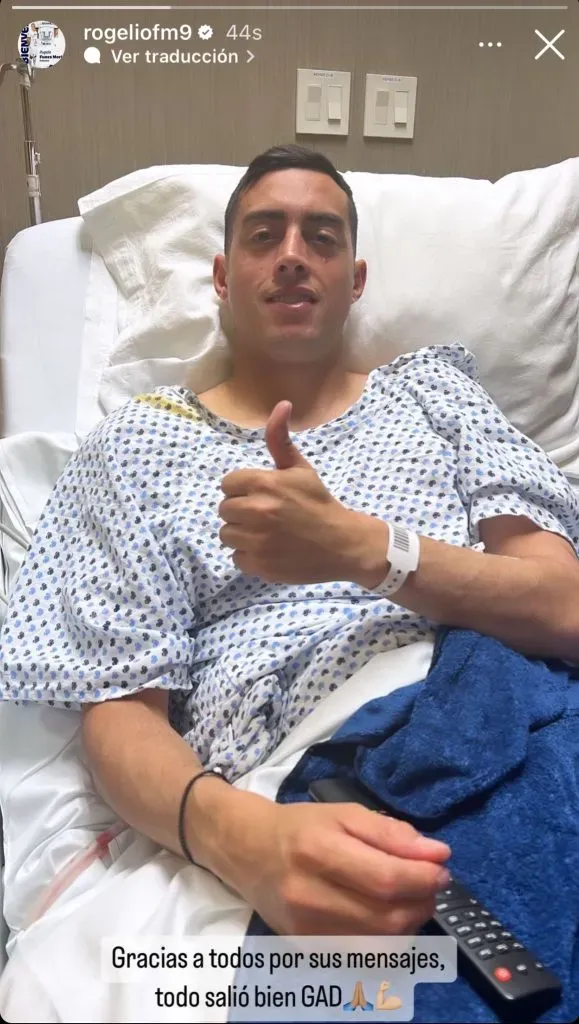 Rogelio Funes Mori y su pulgar arriba en su cuenta de Instagram.