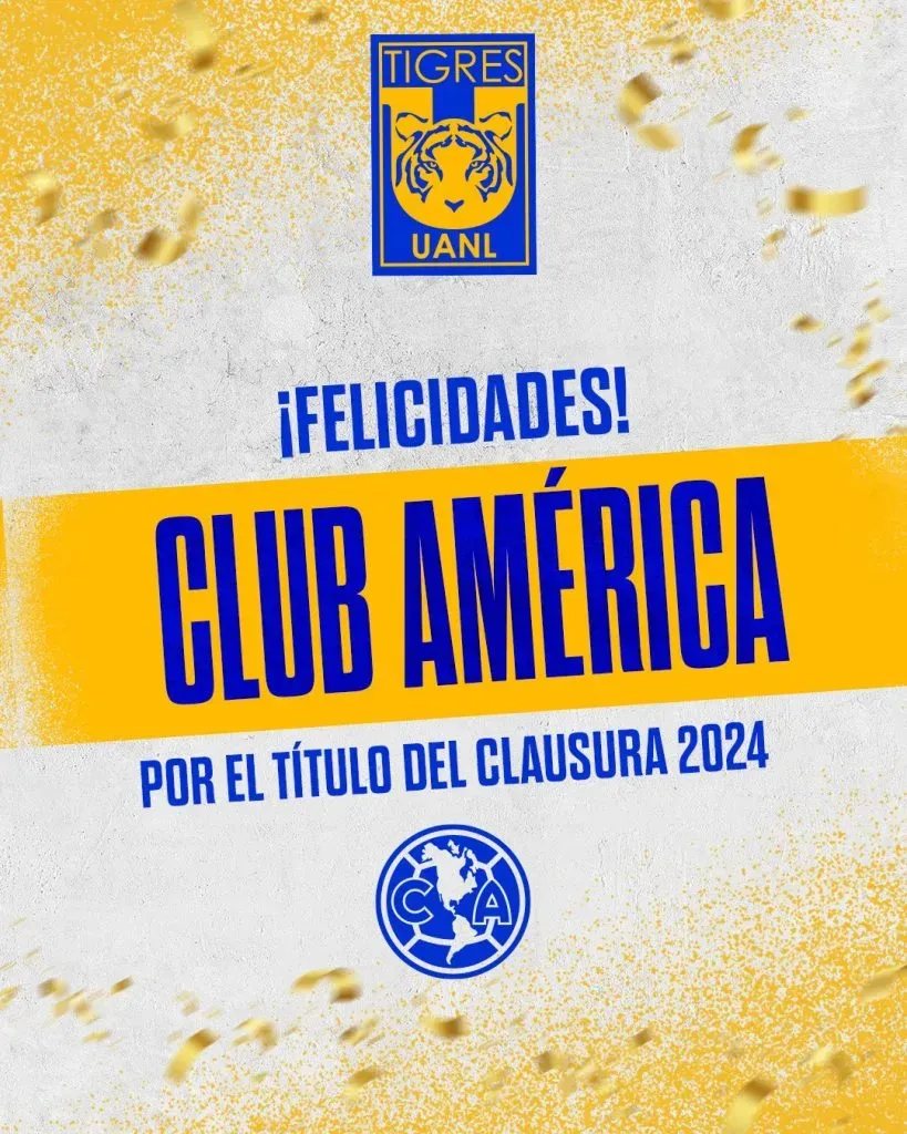 Tigres UANL también reconoció al Club América por el bicampeonato