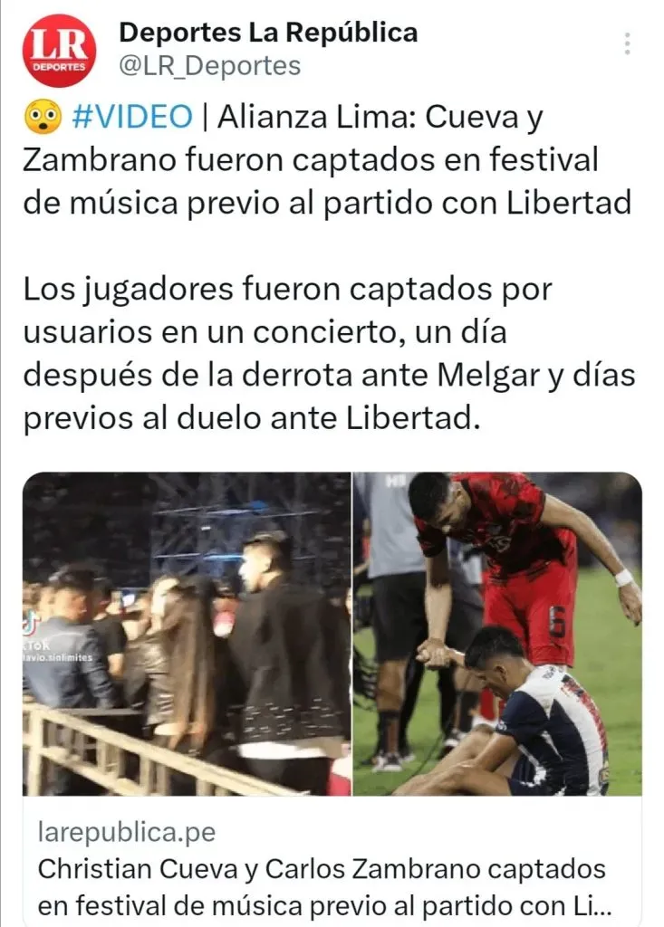 Alianza Lima: Carlos Zambrano y jugadores son captados en una