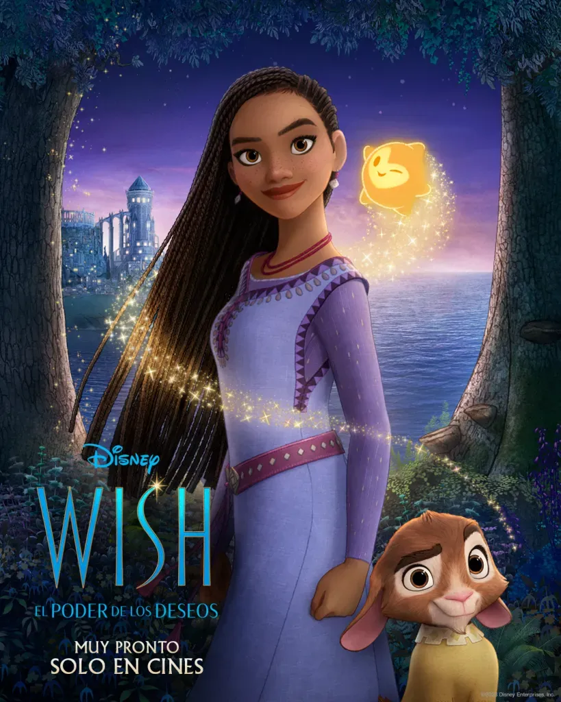 El nuevo afiche que Disney lanzó de Wish.
