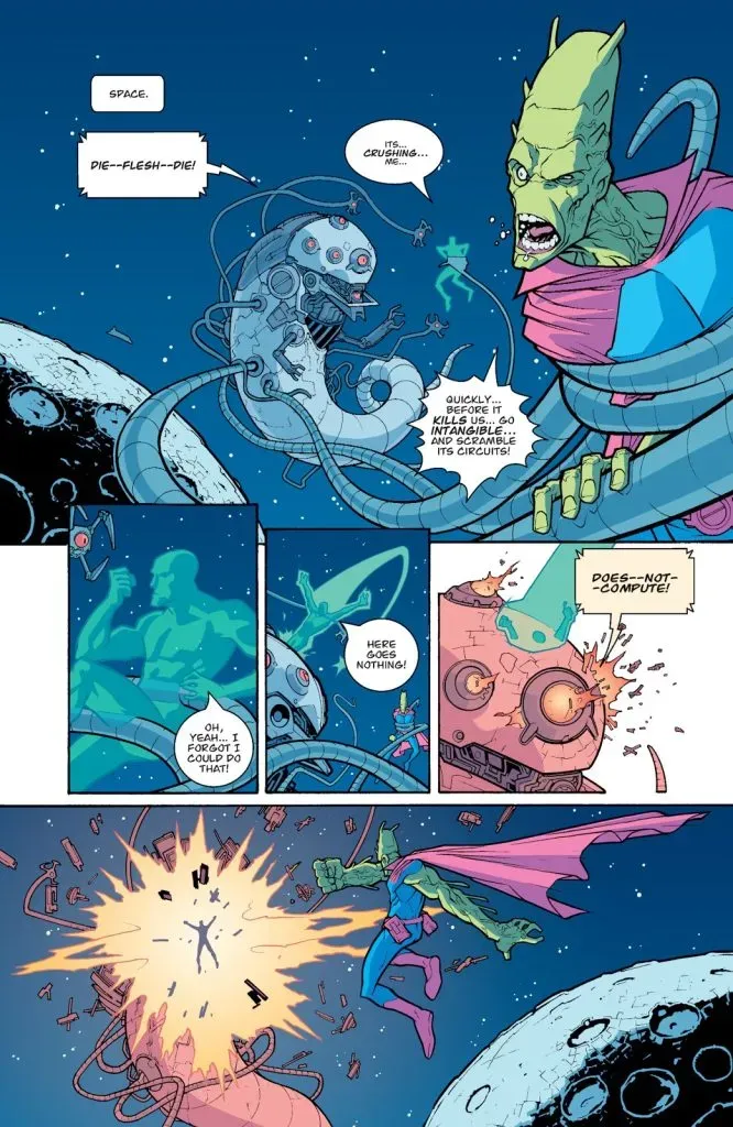 Green Ghost tuvo una historia muy diferente en los comics de Invincible. Imagen: https://comicnewbies.com/.