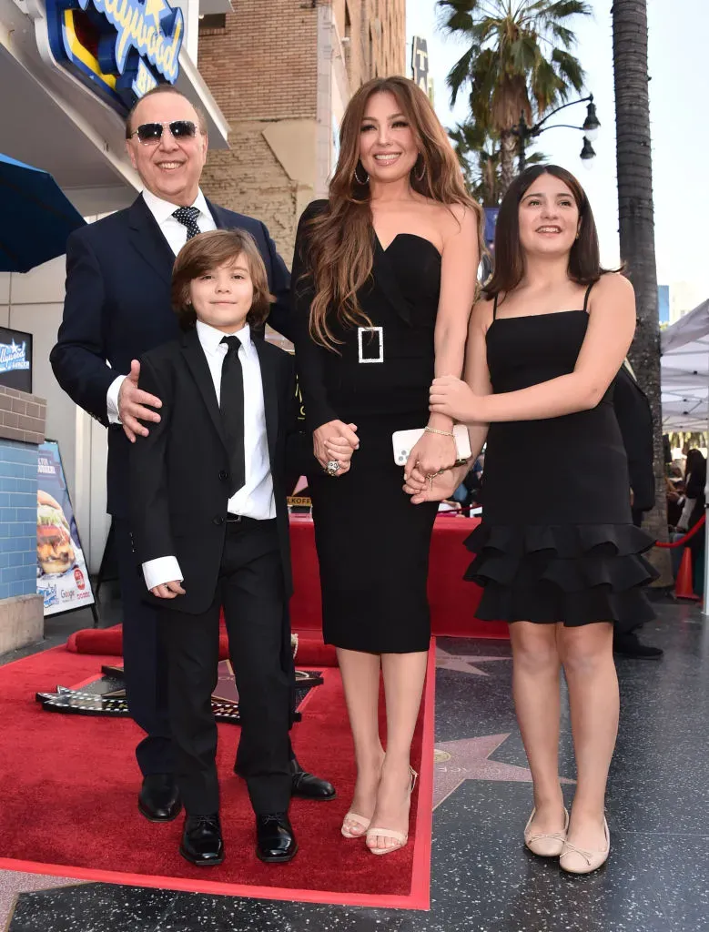 Tommy Mottola, Matthew Mottola, Thalia y Sabrina Mottola. (Foto: Alberto E. Rodriguez/Getty Images)