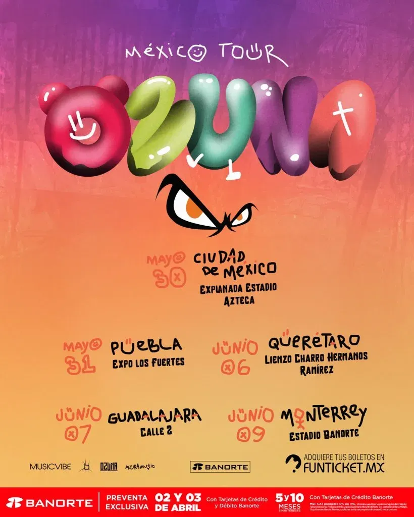 Las fechas de conciertos de Ozuna en México 2024.