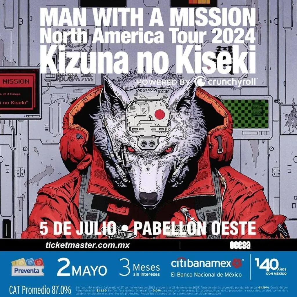 Se confirmaron detalles del concierto de Man with a Mission en México 2024.