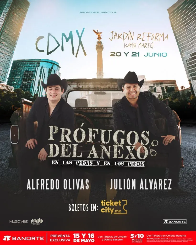 Se revelaron los precios de boletos para Alfredo Olivas y Julión Álvarez en CDMX 2024.