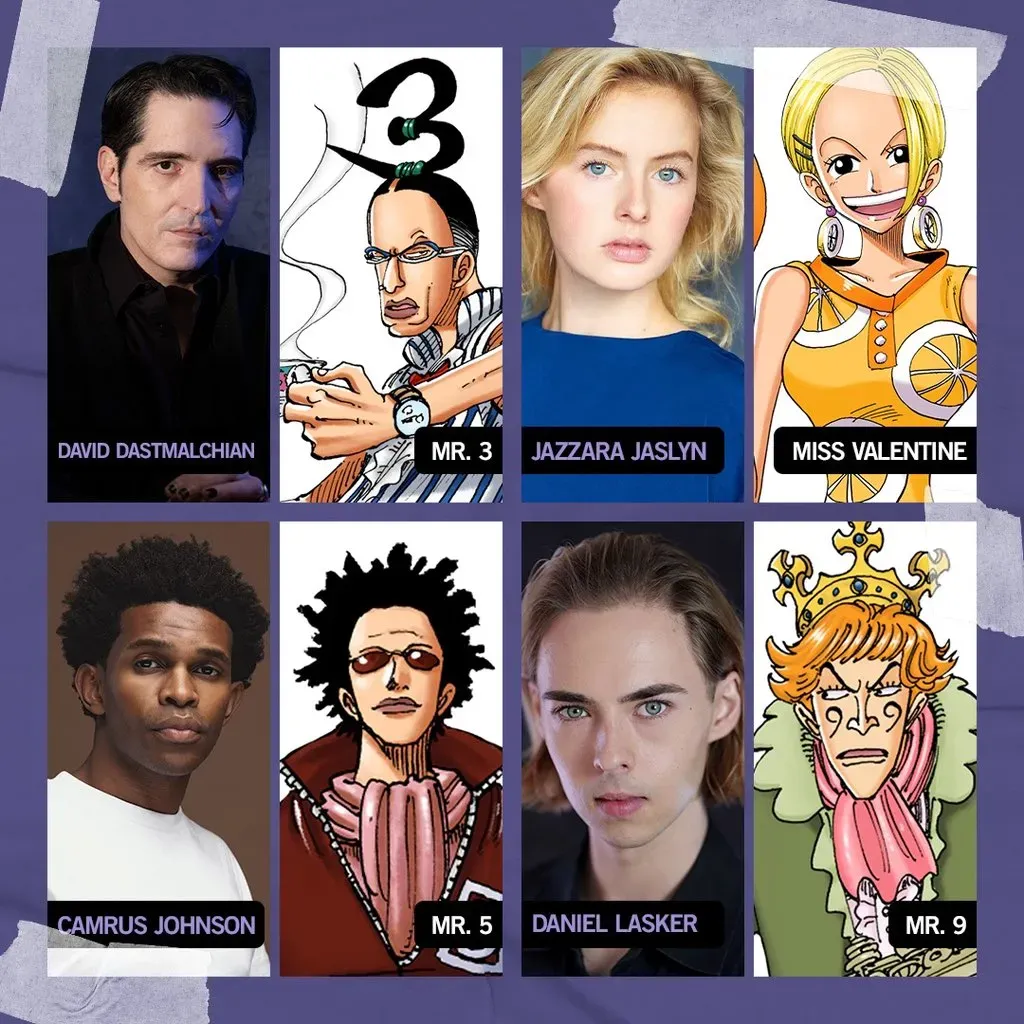 Los nuevos actores y personajes para la segunda temporada de One Piece. (Netflix)