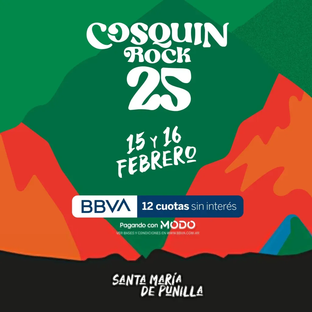 Se revelaron detalles de las entradas para el Cosquín Rock Argentina 2025.