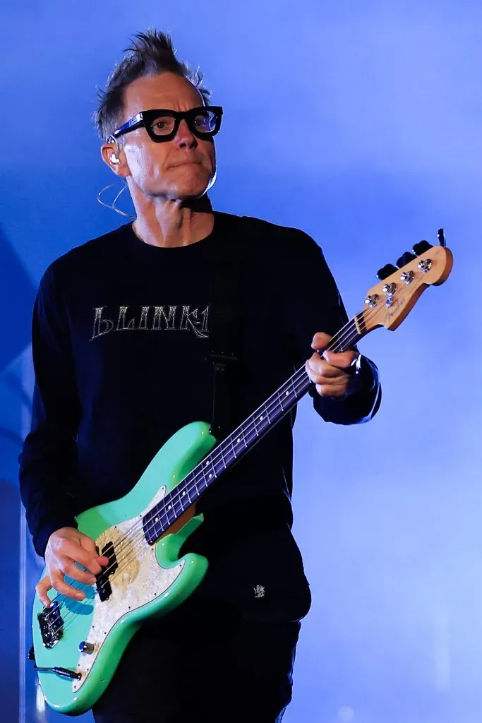 Mark Hoppus se enfermó en abril del 2023, lo que causó la interrupción de sus conciertos en méxico. Imagen: Getty Images.