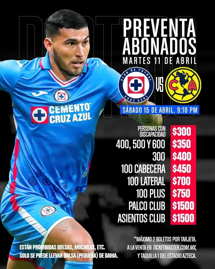 Cruz Azul vs. América, Clausura 2023 ¿habrá venta de boletos para el