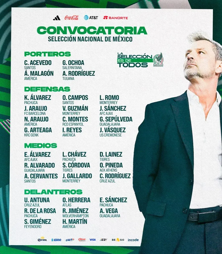 Convocatoria del Tri para junio.