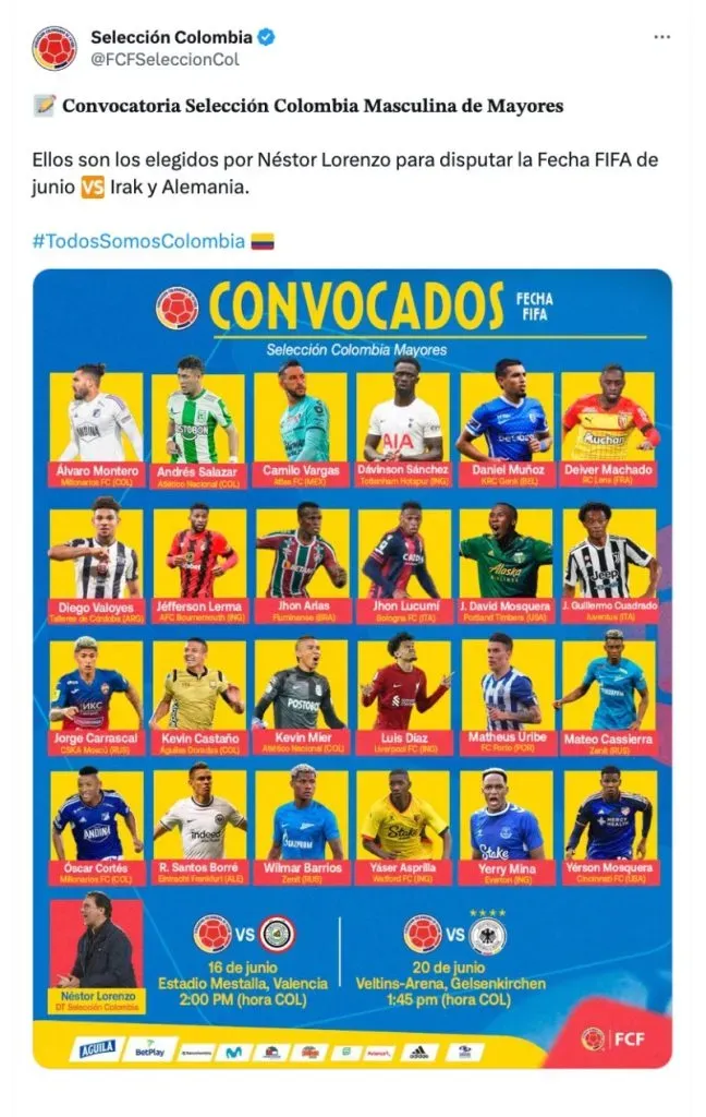 Selección Colombia | Twitter