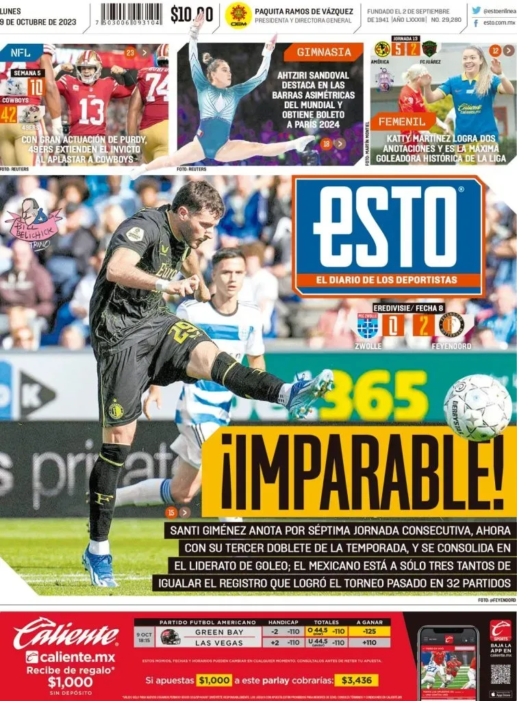 Portada del diario Esto en Línea