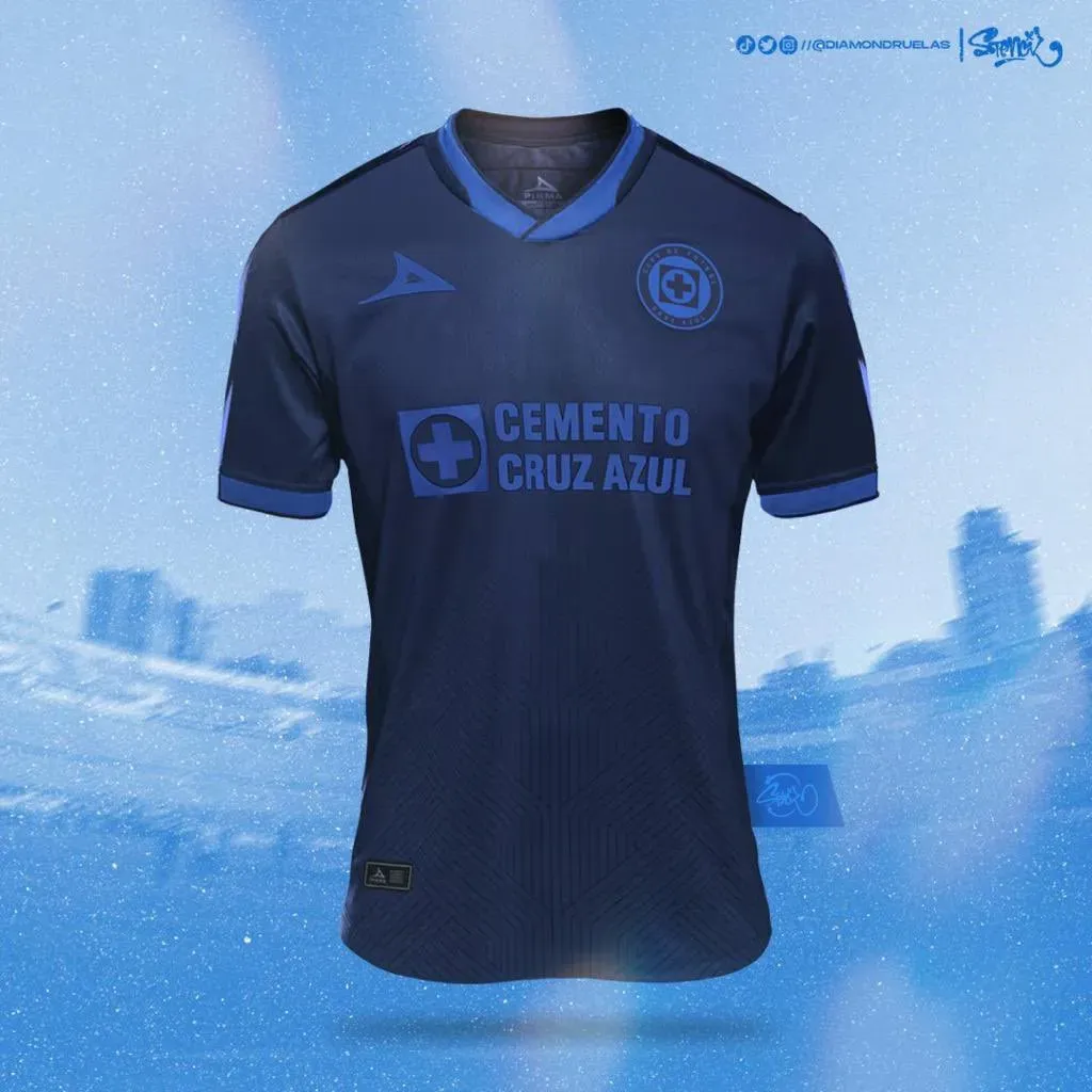 Así podría lucir el nuevo uniforme de Cruz Azul. (Foto: @DiamondRuelas)