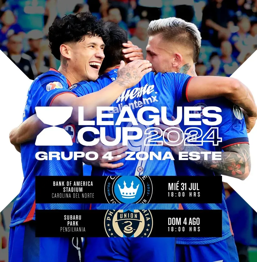 Leagues Cup 2024 fechas, horarios y cruces para Cruz Azul Vamos Azul