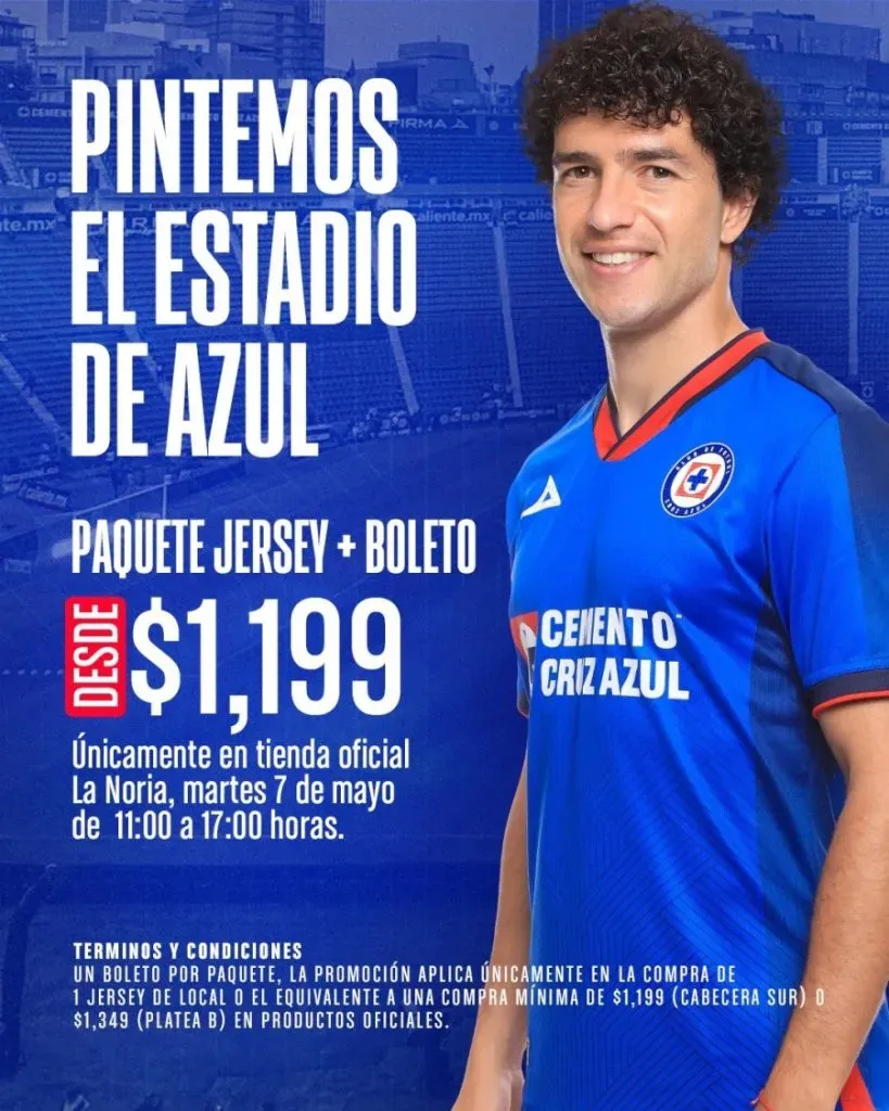 Promoción para el Cruz Azul vs. Pumas.