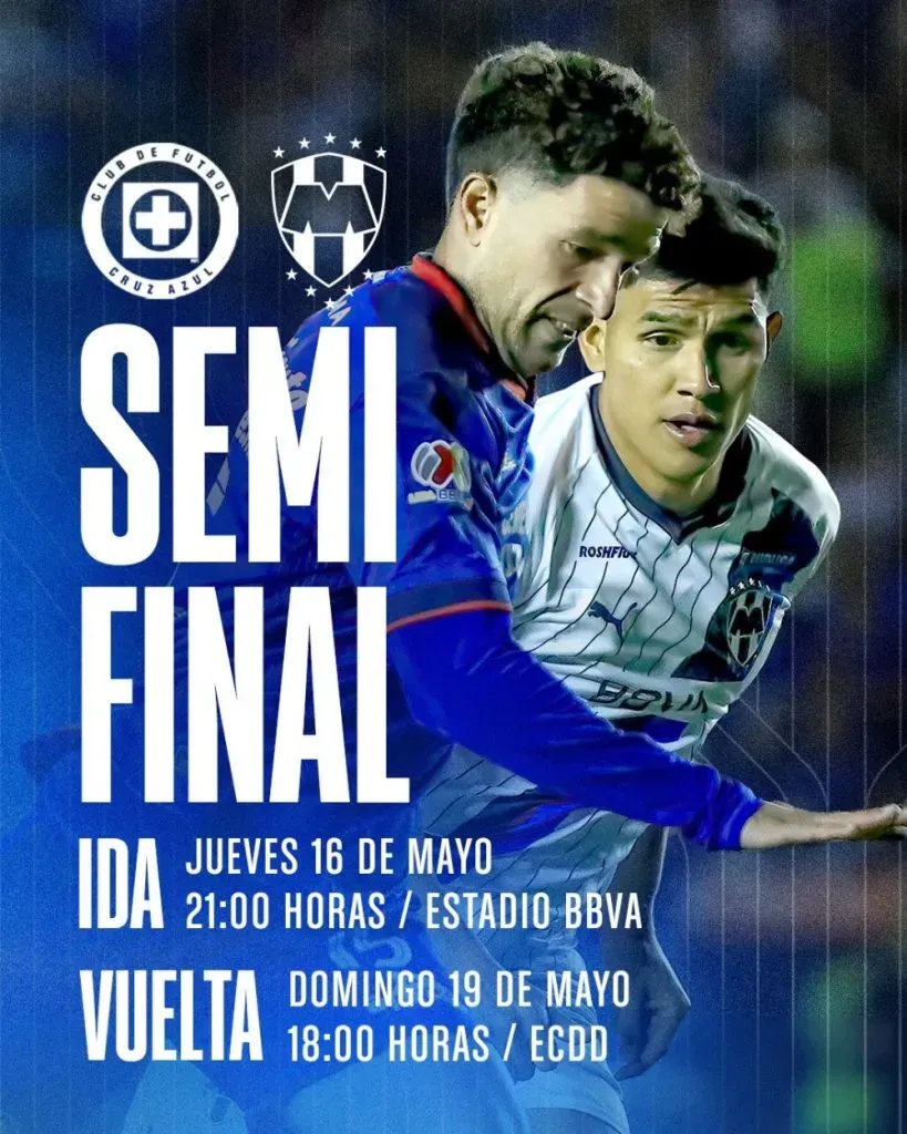 Cruz Azul confirmó los horarios de la Semifinal ante Rayados.