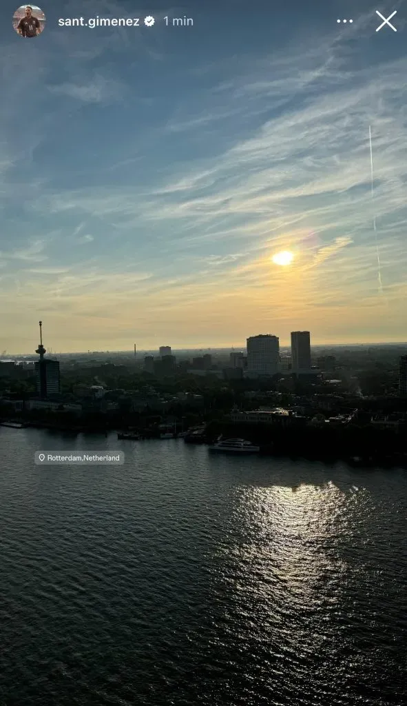 Santi Giménez compartió una imagen de Rotterdam, ¿se queda? (@sant.gimenez)