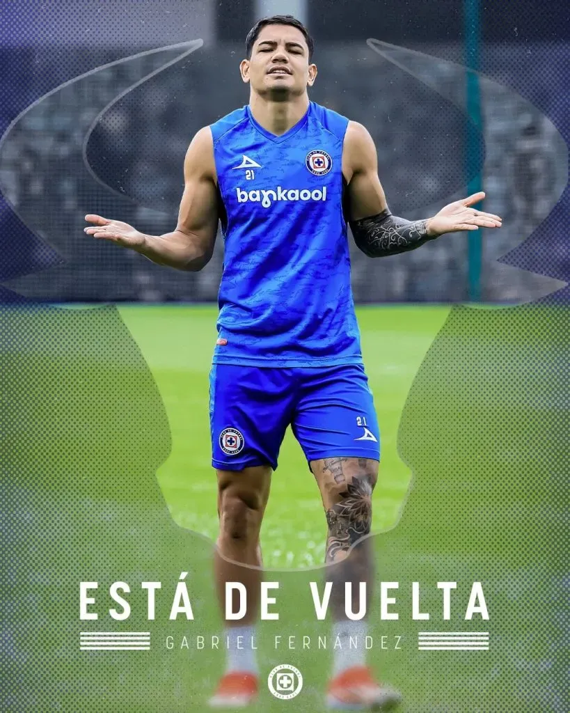 Martín Anselmi analizó el regreso del Toro Fernández a las canchas (Oficial Cruz Azul)