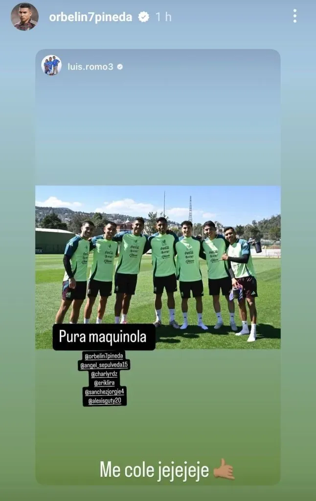 ¿Se viene a Cruz Azul? La publicación de Orbelín que emociona (Instagram)